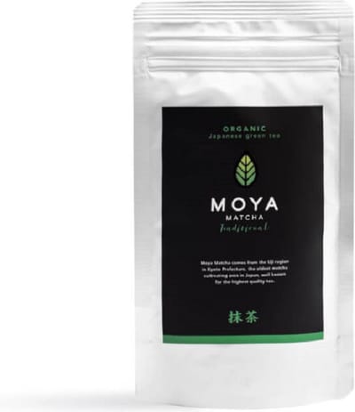 Moya Matcha Poeder - Traditional Grade 50gr - Biologische Groene Thee - Hersluitbare Stazak = Brievenbuspakketje bij max 3 stuks