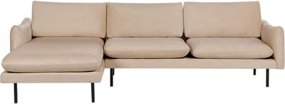 VINTERBRO - Hoekbank - Beige - Rechtszijdig - Fluweel