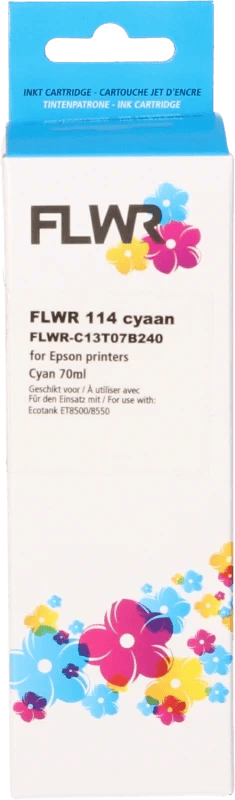 FLWR Epson 114 Inktfles cyaan (Huismerk (compatible))