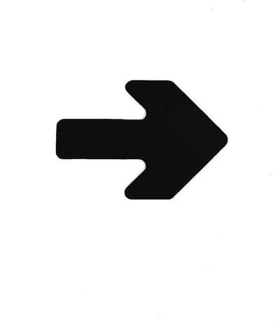 Pijl - Zwart 90 x 130 mm Anti-slip-vloersticker