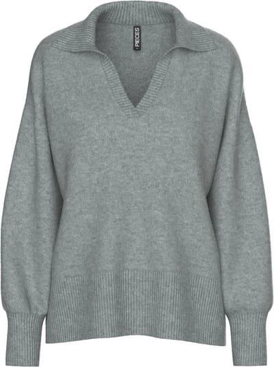 PIECES - PCMALOU LS POLO KNIT NOOS BC - Meisjes - Gebreide truien