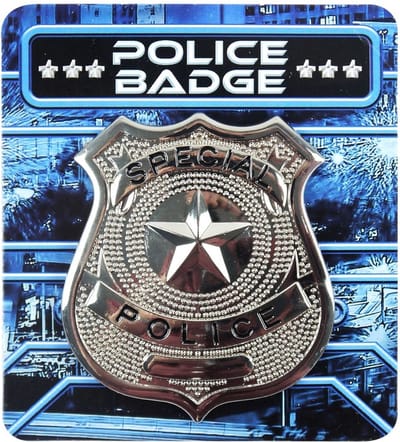 Henbrandt Politie badge - Zilverkleurig verkleedaccessoire voor kinderen