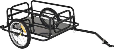 Bakwagen voor fietstransport - Opvouwbare aanhanger met staalconstructie, 40 kg draagvermogen