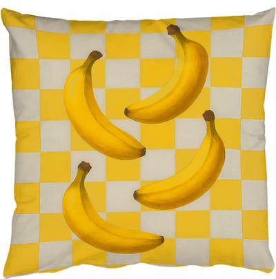Sierkussens - Kussentjes Woonkamer - 50x50 cm - Bananen - Geel - Geblokt