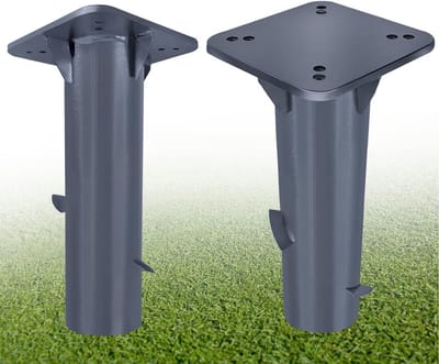 Parasol Voet - Grondanker Voet - Terras Stabiliseren - Roestbestendig Metaal - 40 cm Hoog - Donkergrijs