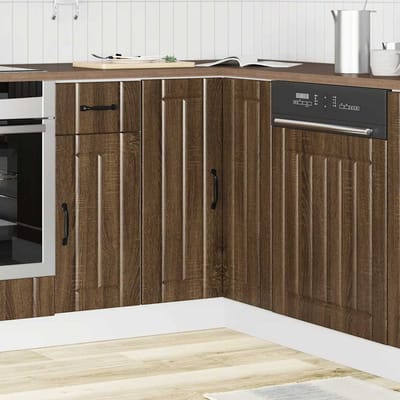 vidaXL - Keuken - hoekonderkast - Lucca - bewerkt - hout - bruin - eikenkleur