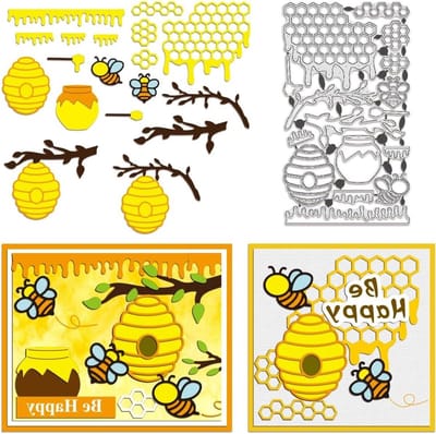 Die Cuts van Bijenraat voor Kaarten Maken, Carbon Staal Sjabloon voor Embossen en Snijden, Ideaal voor Scrapbooking en Creatieve Decoratie