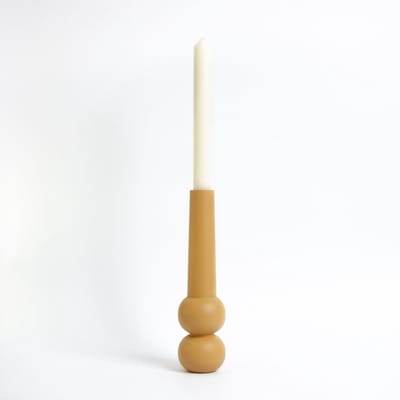 Candleholder cone high - Yellow