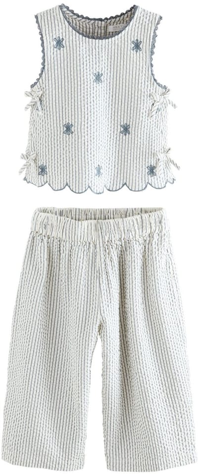 Next - Meisjes - Set van blouse en broek - Blauw