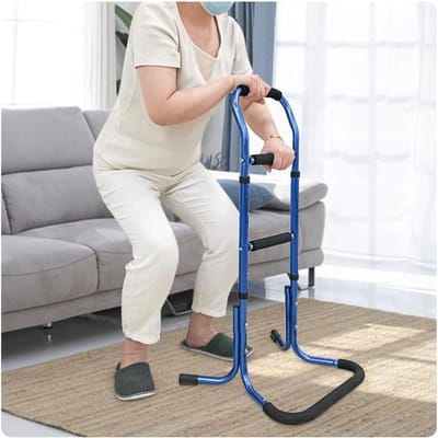 Mobiliteit Stand Assist - Hulpbeugel - Zit- en staande hulp - Verstelbare Lengte - 10.5x16.5x34.5 inch - Blauw