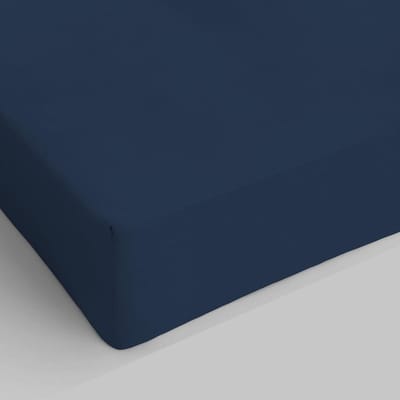 Dailygoody - Max Color Bedlaken - Hoeslaken met hoeken - Donkerblauw