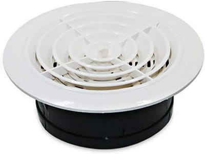 Circular Air Vent Grille Covers - Ventilatie Cover voor Thuis Gebruik - Ronde Wandventilatie - ABS Kunststof - 150MM - Wit Zwart Rotating - Ventilatie Opening Cover