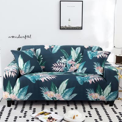 S-Emiga Housses de canapé Housse de canapé Housses extensibles pour animaux de compagnie et enfants Décoration de salon Housse de canapé d'angle Peaux de canapé 1-seater 90-140cm gray