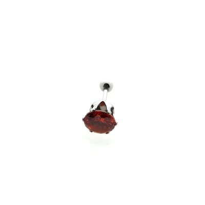 Aramat Jewels | Piercings | Rode Zirkonia Helixpiercing - 7mm Steen | | | |7mm | Staal | Volwassenen | Verkleurd niet