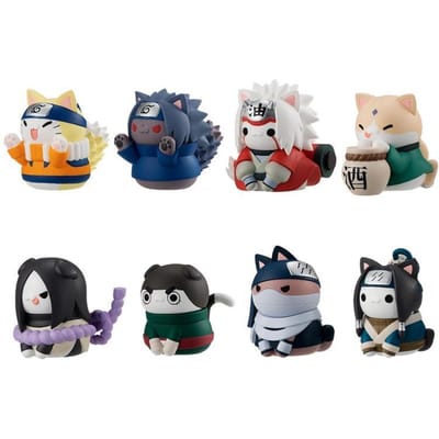 8 stuks/set Nieuwe Naruto Kat Schattig Actiefiguur Model Speelgoed no box gray