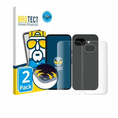 BROTECT - Screenprotector voor Google Pixel 10a (Voor+Achter) - Folie Beschermfolie transparant volledig dekking - 2 Stuks