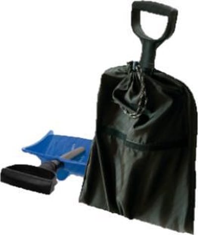 uitschuifbare sneeuwschep blauw 26,5cm breed + sac