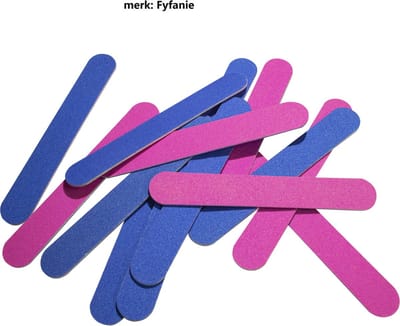 3 stuks dubbelzijdig Nagelvijl - Top Kwaliteit - Nagelverzorging -merk: Fyfanie - lengte:8.5cm -Kleur: Roze en Blauw