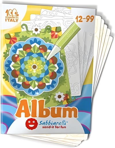 Sabbiarelli zandschilderen mandala album creatief knutselplezier 4 stuks.