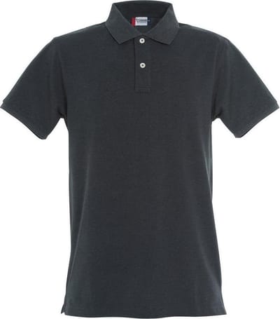 Clique Stretch Premium Polo 028240 - Antraciet Melange - S