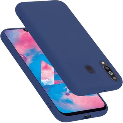 Cadorabo Hoesje geschikt voor Samsung Galaxy M30 / A40s in LIQUID BLAUW - Beschermhoes gemaakt van flexibel TPU silicone Case Cover