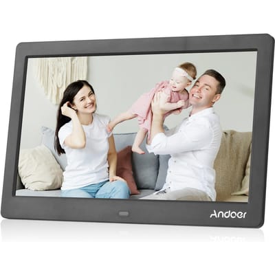 Andoer 10 inch breed LCD-scherm digitaal fotokader 1024 * 600 elektronische foto met hoge resolutie UK Plug zwart