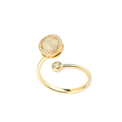 Anxiety Ring - (Draairing Parel) - Stress Ring - Fidget Ring - Anxiety Ring For Finger - Draaibare Ring Dames - Spinning Ring - Spinner Ring - One-size - Goudkleurig