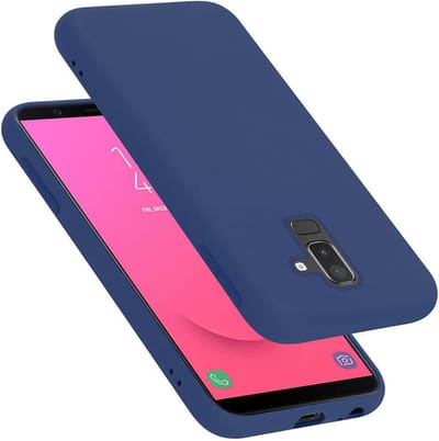 Cadorabo Hoesje geschikt voor Samsung Galaxy A6 PLUS 2018 in LIQUID BLAUW - Beschermhoes gemaakt van flexibel TPU silicone Case Cover