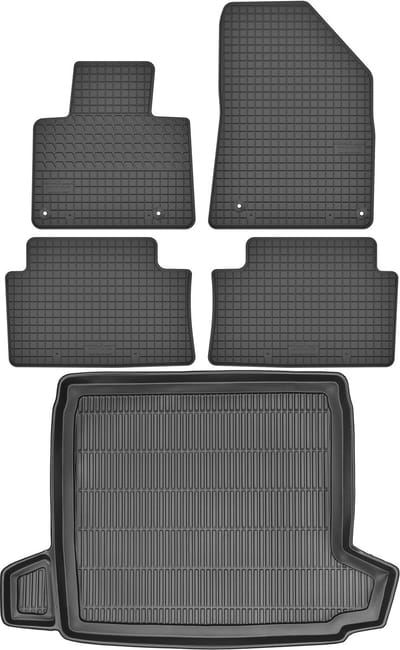 Max-Dywanik + Motohobby - Set Automatten en Kofferbakmat - Citroen C5 II Sedan - Zwart - Waterdicht