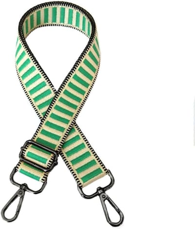 Verstelbare Schouderband 75-130 cm voor Handtassen en Schoudertassen, Lichtgroen, Zwart Gesp, Comfortabele Draagoplossing