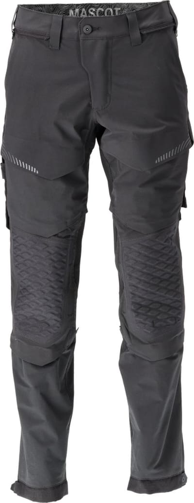 Mascot Customized Broek met kniezakken 22279-605 - Zwart - C46 - 76