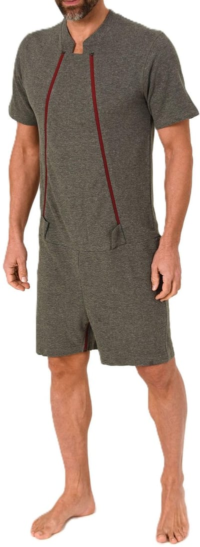 Herenkleding Alzheimer Verpleeg Jumpsuit Overall Onesie met rits aan de voorkant en been