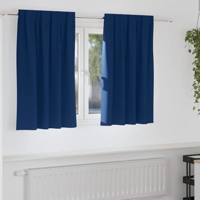 vidaXL Zwart-out Gordijnen met Ringen 2 st Donkerblauw 140 x 140 cm