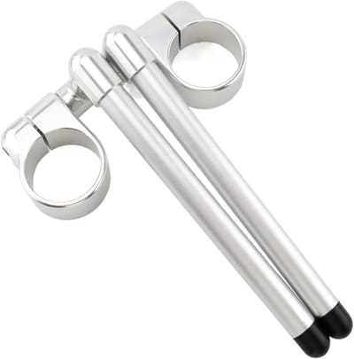 Clip-On Stuur - Motorfiets Stuur - Comfortabeler Rijden - Verstelbare Hoogte - 31-58 mm - Zilver