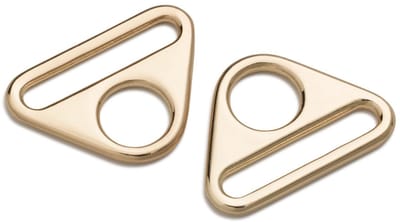 PRYM Driehoek-ringen met gleuf 30mm new gold 615834 - Prym