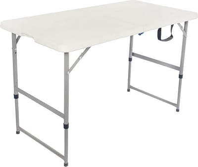BRASQ Inklapbare Vouwtafel Wit - 120x60x74cm - Campingtafel - Klaptafel - Inklapbaar - Weerbestendig