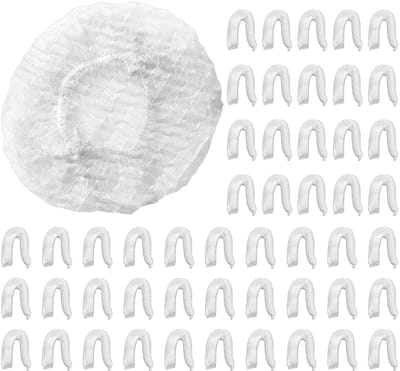 Dailygoods- Kookmutsen 50 stuks - Elastische Haarafdekkingen - Stofdicht - Chirurgische Mutsen - Vliesstof - Wit - Hygiënisch en Ademend - Haarnet