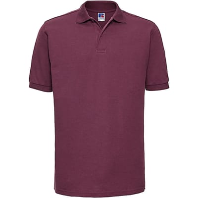 Men's Hardwearing Polycotton Poloshirt 'Russell' Light Oxford - XXL