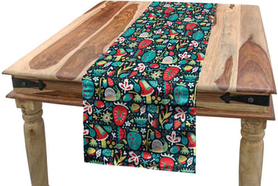 ABAKUHAUS Zomer-tafelrunner – 40×180 cm – veelkleurig, digitaal bedrukt, machinewasbaar