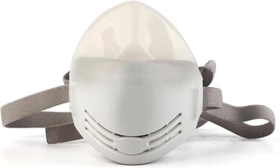 Allecta - Herbruikbaar anti-stofmasker voor lassers - Beschermt tegen stofnevel, chemicaliën tijdens houtbewerking - Zacht plastic rubber met elastische band