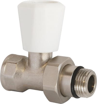 Handregelaar - Radiatorkraan - Verwarming Instellen - Rechte Uitvoering - 1/2 - 3/4 - Nikkel