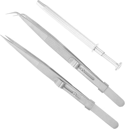 Sieraden Pincetten Set - Edelsteen Grijpers - Gedetailleerd Knutselen - Vergrendelingsmechanisme - 3 Stuks - Zilver