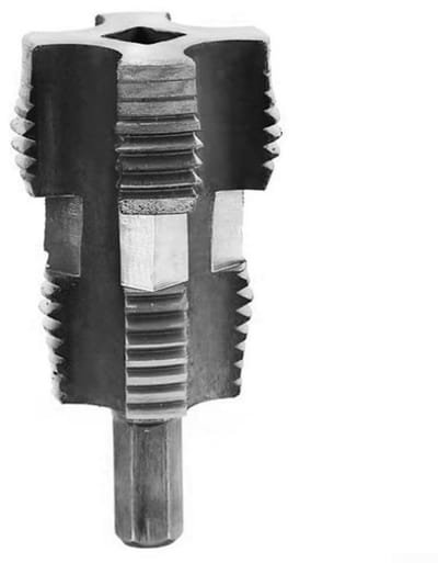 Dailygoods- Waterleiding Binnendraadopener Dubbelzijdig Ontwerp - Geschikt voor 4/6-punts PVC-buizen - Eenvoudig te gebruiken - Standaard Schroefdraad - Metaal - Zilver - Leidingschroef