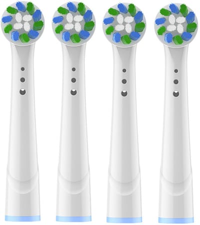 NAXSIR 4 Vervangende Tandenborstelkoppen - Diepe Reiniging, Passend bij Elektrische Tandenborstels (Compatibel met Oral-B Modellen)