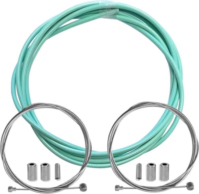 Fietsremkabel set - Remhuls kabel - Onderhoud fiets - Inclusief eindkapjes - 3 meter huls - Hemels groen