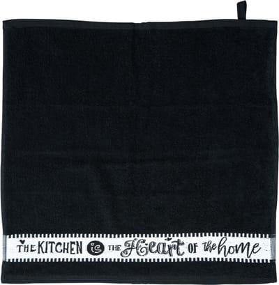 Dutch Rose keukendoek zwart