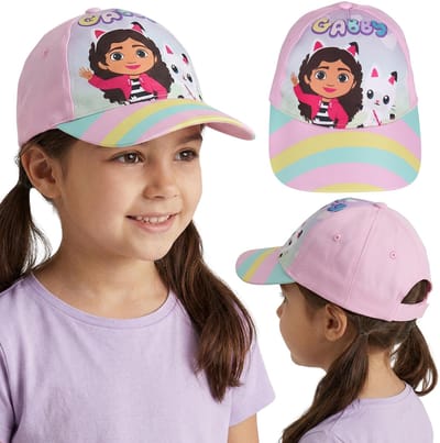 Gabby's Dollhouse Pet Kleurrijke katoenen zomerkepie voor meisjes, 100% katoen