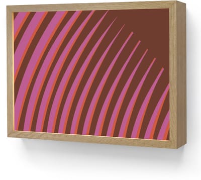 Wandlamp 40x30 cm - Oplaadbaar - Lijnen - Rood - Beweging - Wandlampen binnen woonkamer - Slaapkamer lamp - Decoratieve nachtlamp - Vloerlamp draadloos