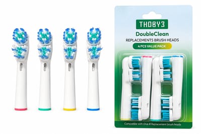Dual Clean Opzetborstels Soft Geschikt Voor Oral-B Dual Clean Elektrische Tandenborstel - 4 Stuks
