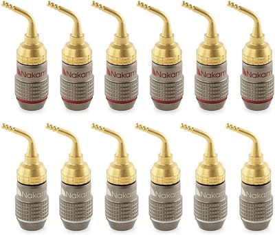 Gouden Bananenstekkers voor Luidsprekerkabels - 2mm Pin - Geschikt voor 10-18 AWG